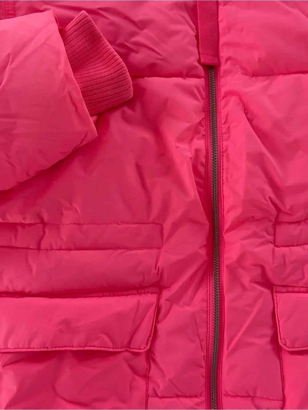 Universal Thread Hot Pink Hooded Puffer Jacket Medium